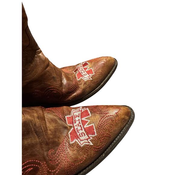 Gameday Size 10B Mississippi State 13” Leather Bootse - Picture 8 of 12